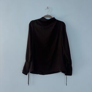 Elegant Black Mock Neck Women's Top